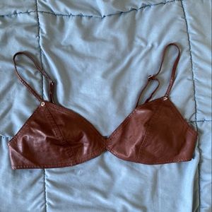 I.am.Gia Leather Bra Top